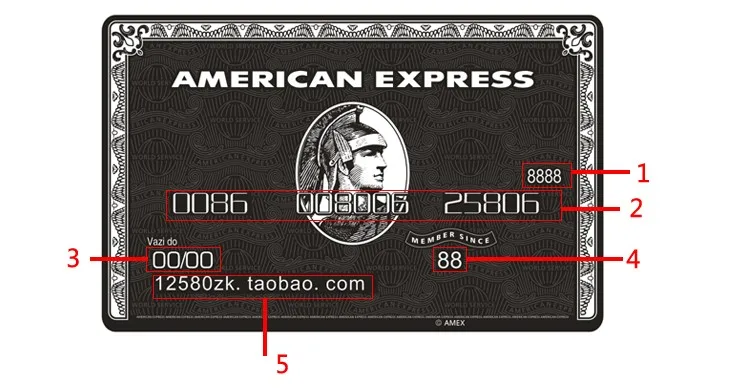 American Express Black Centurion Bank Card customise yourself GREAT GIFT Free shipping 