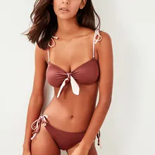 Trendyol коричневый черепаховый дом детальный Бикини Низ TBESS19CH0004