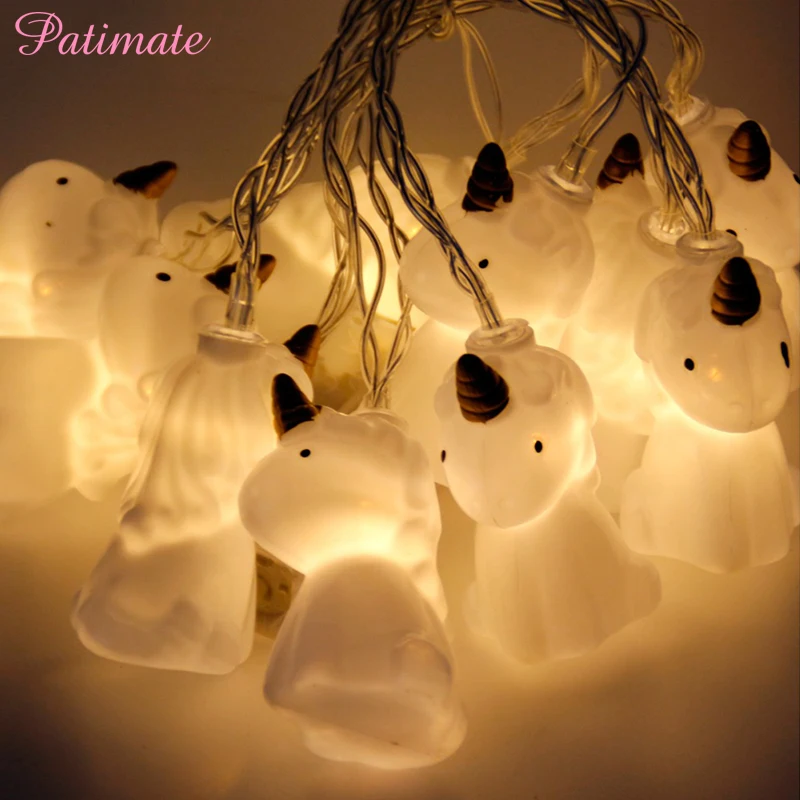 

PATIMATE 10pcs Cute Unicorn Led String Wedding Decor Night Light Romantic Wedding Decor Birthday Unicorn Party Decorations