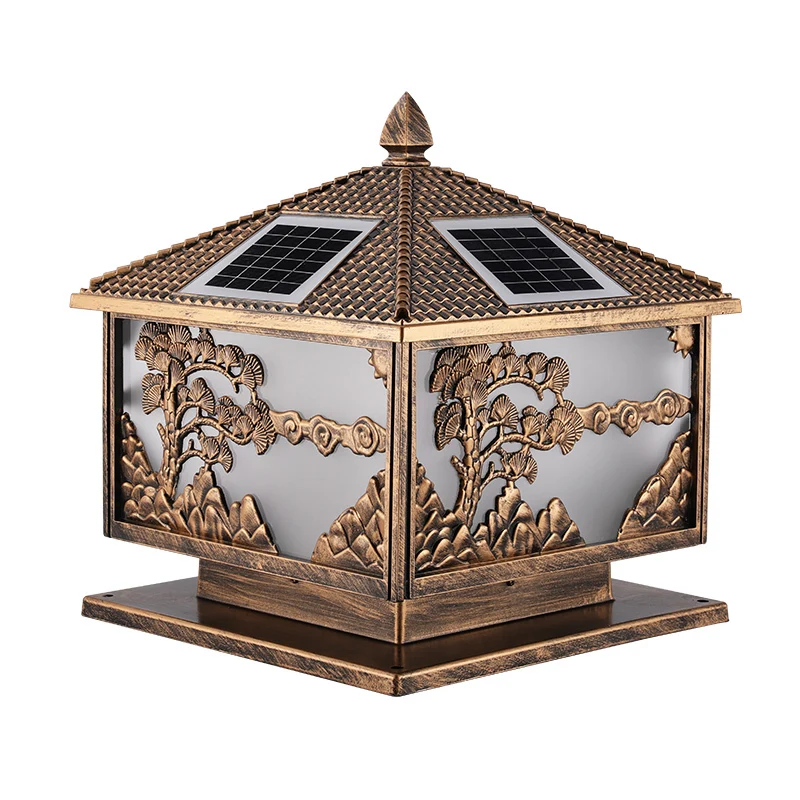 

Iluminador Gate Garden Lampione Da Giardino Led Solar Spotlight Outdoor Lighting Terraza Y Jardin Decoracion Pillar Light