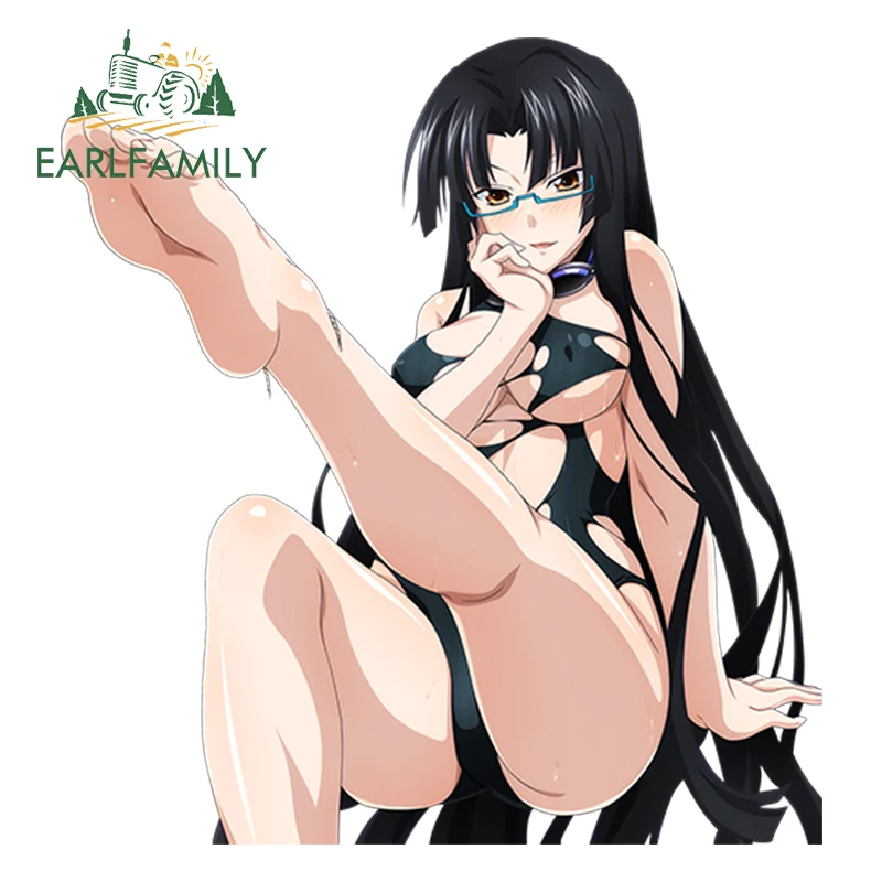 

EARLFAMILY 13cm x 12.27cm Sexy Bikini Girl Decal High School DxD Funny Car Sticker Shinra Tsubaki Render Waterproof Car Styling