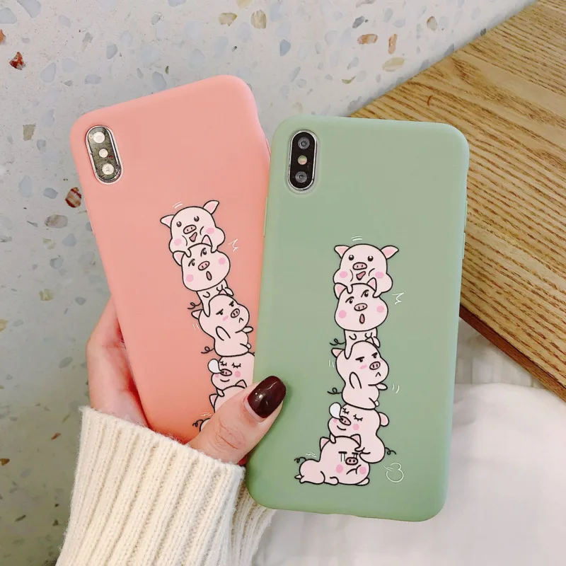 

Bean green sea bream soft shell iPhonexsmax soft shell for iPhone6 7 8plus simple fashion phone case