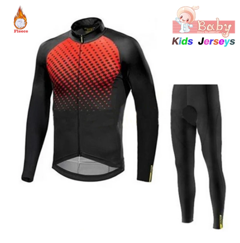 

Ropa Ciclismo Invierno Boys Termica 2019 Pro Team Mavic Kids Winter Thermal Fleece Cycling Clothing Girl Long Sleeve Cycling Set