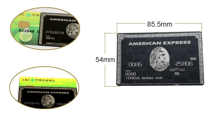 American Express Black Centurion Bank Card customise yourself GREAT GIFT Free shipping 