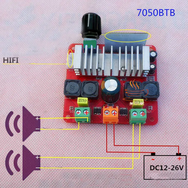 Lossless Bluetooth HIFI усилитель мощности TDA7492 50 Вт+ 50 Вт D Класс BTL стерео цифровой усилитель AUX аудио для автомобиля 12 в 24 В