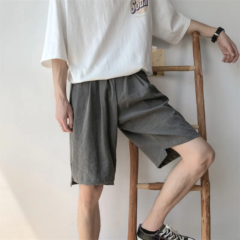 Весна и лето новые популярные повседневные пляжные шорты мужские высококачественные леггинсы с эластичной талией модные хлопковые большие размеры скидка