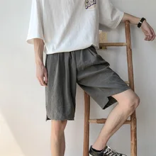 Весна и лето новые популярные повседневные пляжные шорты мужские высококачественные леггинсы с эластичной талией модные хлопковые большие размеры скидка