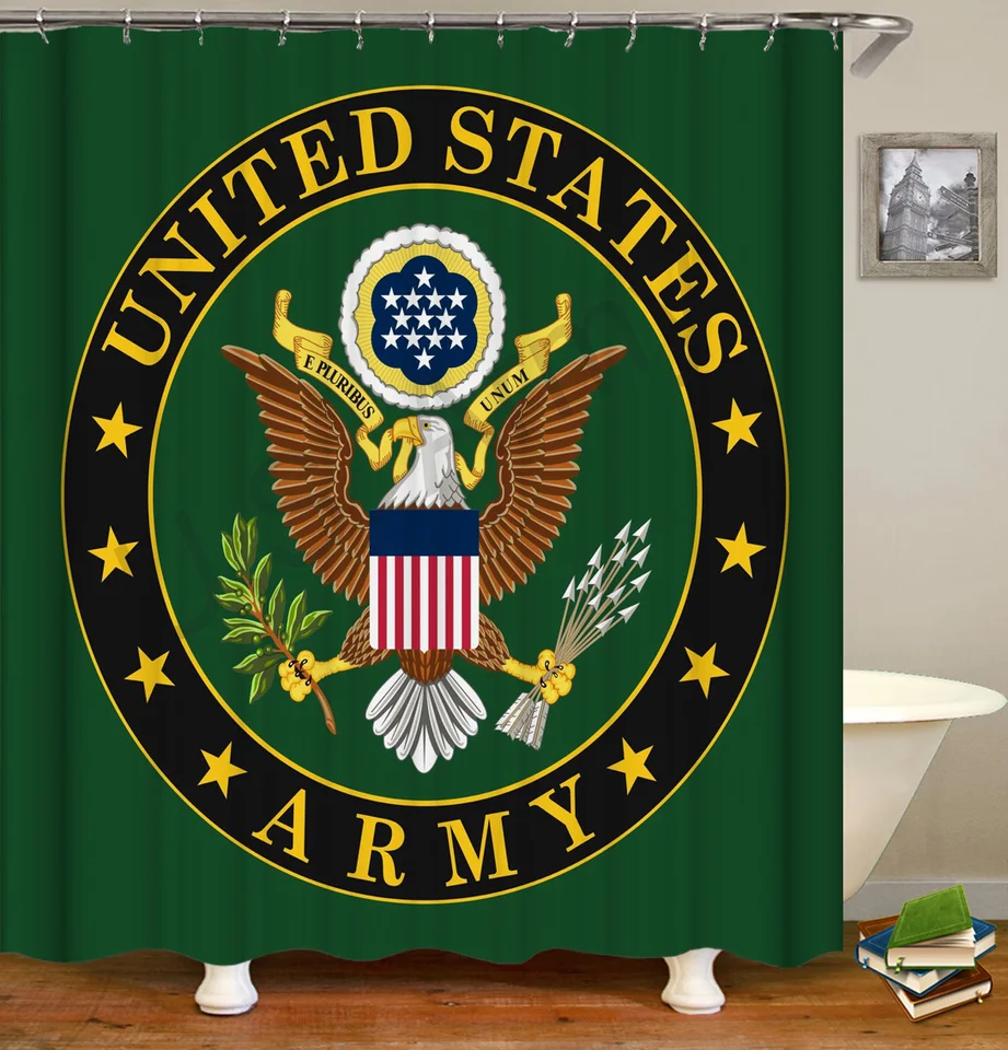 Shower Curtain Set With Hooks United States Army Eagle Hawk Bathroom Decor Mildew Resistant Fabric Shower Curtain Shower Curtains Aliexpress