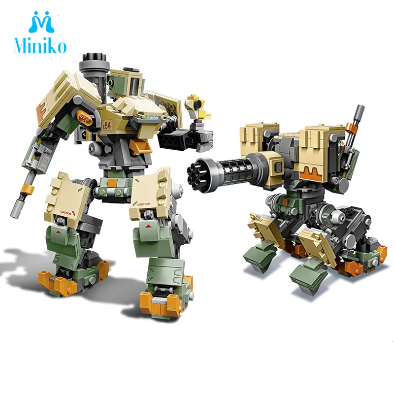 

2019 Compatible With Legoinglys 675pcs Overwatching Games Bastion Mecha Set Building Blocks Bricks Toys For Kid Gift