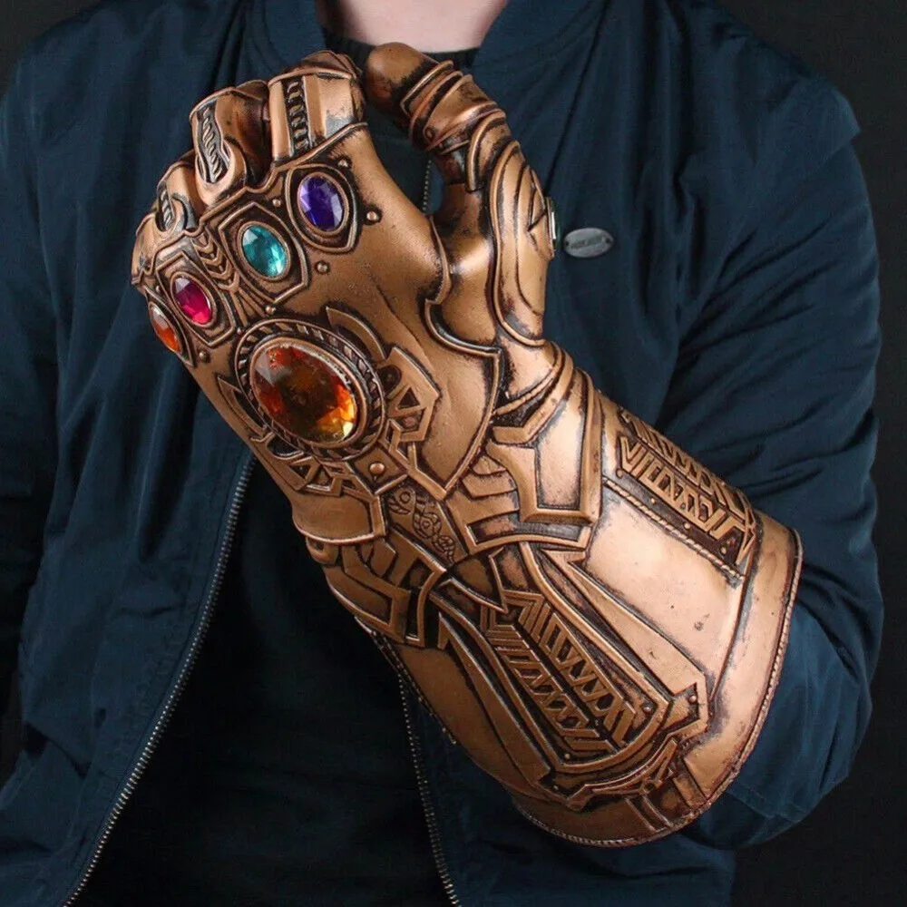 

Thanos Latex Gloves Arms Mask Marvel Superhero Weapon Party Prop Avengers 4 Endgame Iron Man Infinity Gauntlet Hulk Cosplay Arm