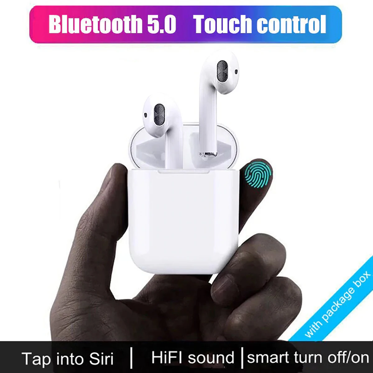 

Bluetooth Headset Portable Wireless Earphones With Charging Box mini Bluetooth Headsets Universal type TWS