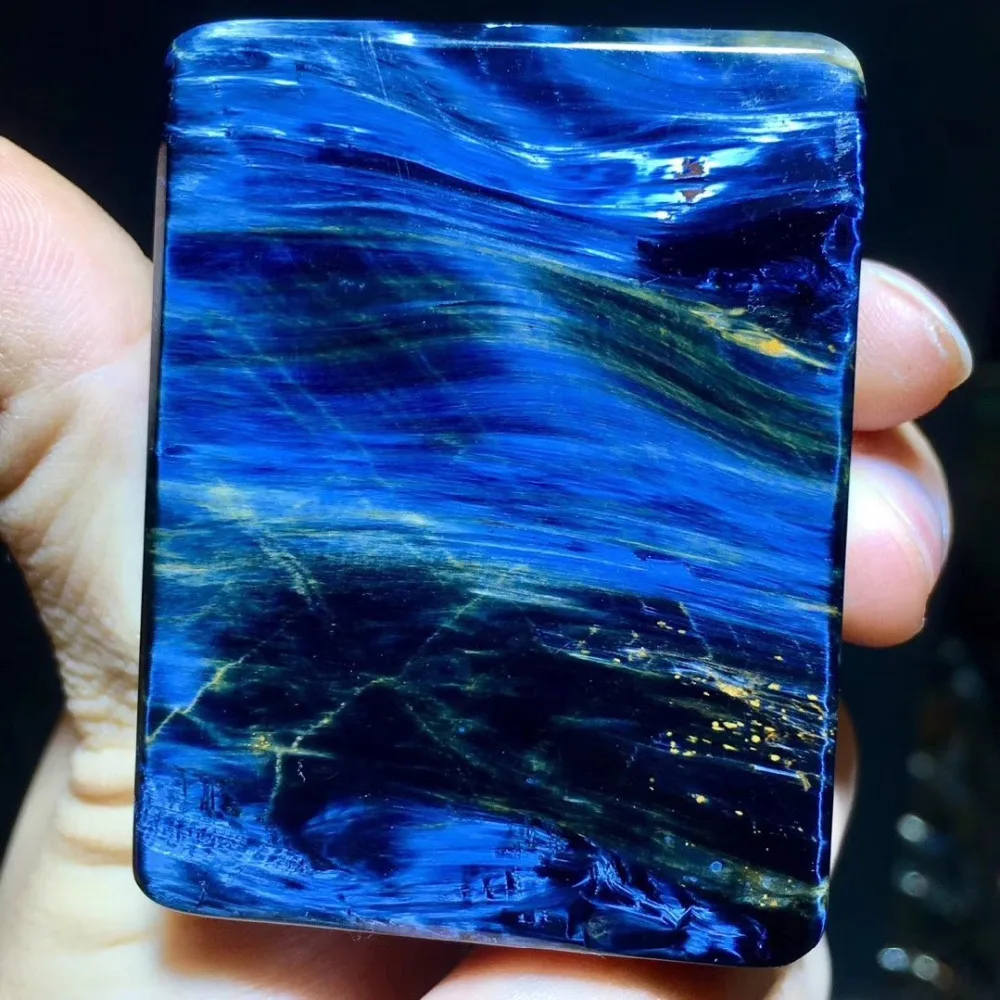 

100% Genuine Natural Blue Pietersite Pendant For Woman Man Gift 53.4x40.8x10mm Bead From Namibia Fashion Jewelry Pendant