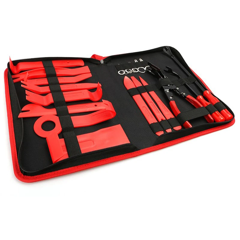 

Audio Radio Removal Installer Repair Pry Tools Kit Fastener Removal With Storage Bag Car Trim Removal Auto Panel Dash Tools Kit