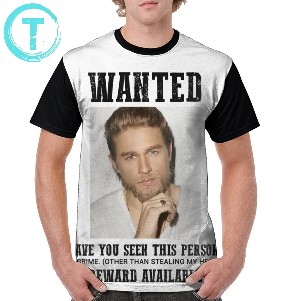 Soa T Shirt Wanted Charlie Hunnam T Shirt Short Sleeve Summer
