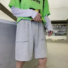 Весна и лето китайский стиль Дикий высокое качество мужской молодежи супер огонь Harajuku сплошной цвет литературный повседневные шорты