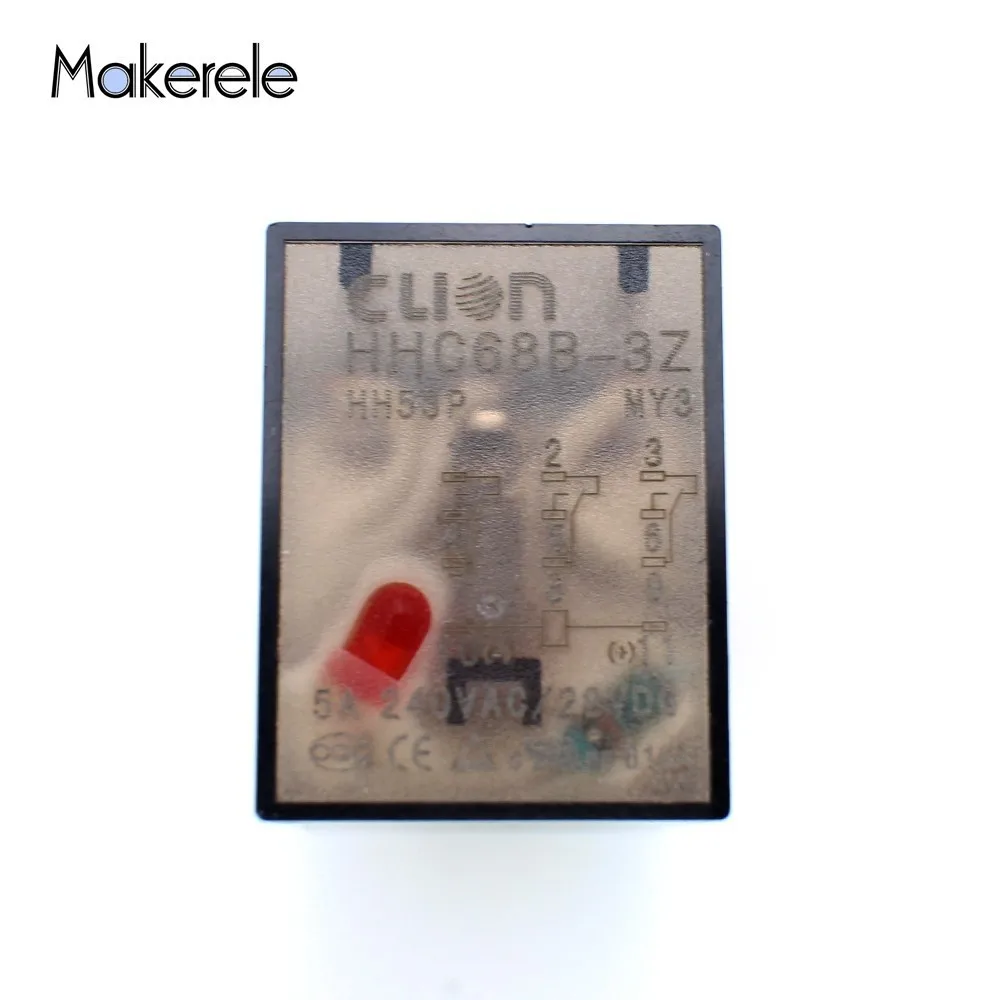 

Free Shipping HHC68B-3Z HH53P DC 24V Solid State Relay General Purpose 220v AC 5A Mini Electromagnets 3pdt Relay