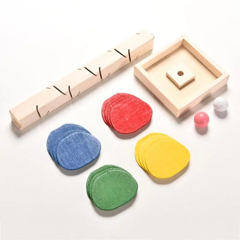 

Children DIY Wooden Colorful Building Blocks Children Educational Learning Tree Marble Ball Baby Blocks toy Wooden Toys For Kids