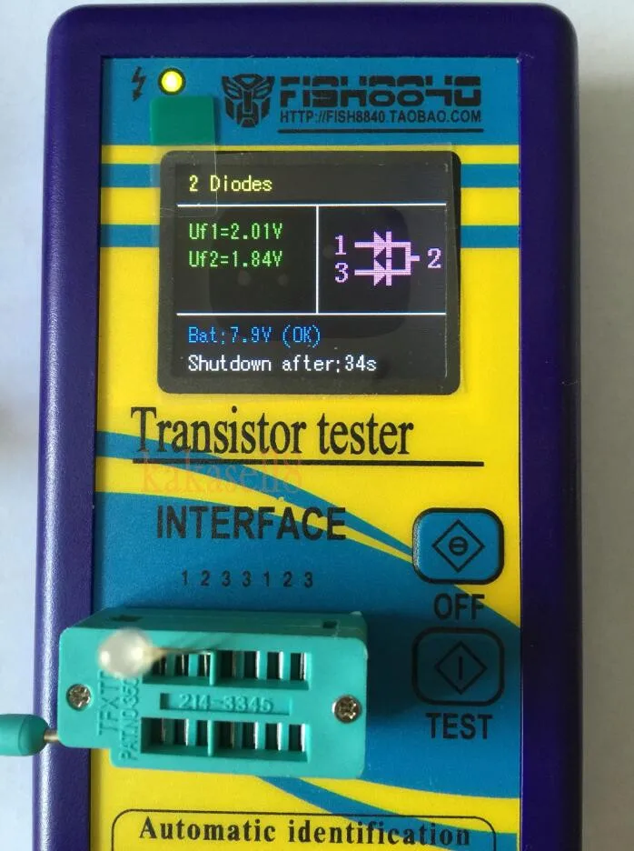 Портативный компонент тестер-транзистор диод емкость ESR метр Mosfet NPN MPN Mos индуктивность