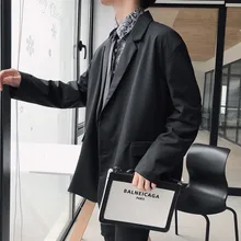 Г. весна-лето Новинка популярные корейские Повседневное Для мужчин; Высокое качество модные костюмы для маленьких куртка хлопок большой Размеры скидка