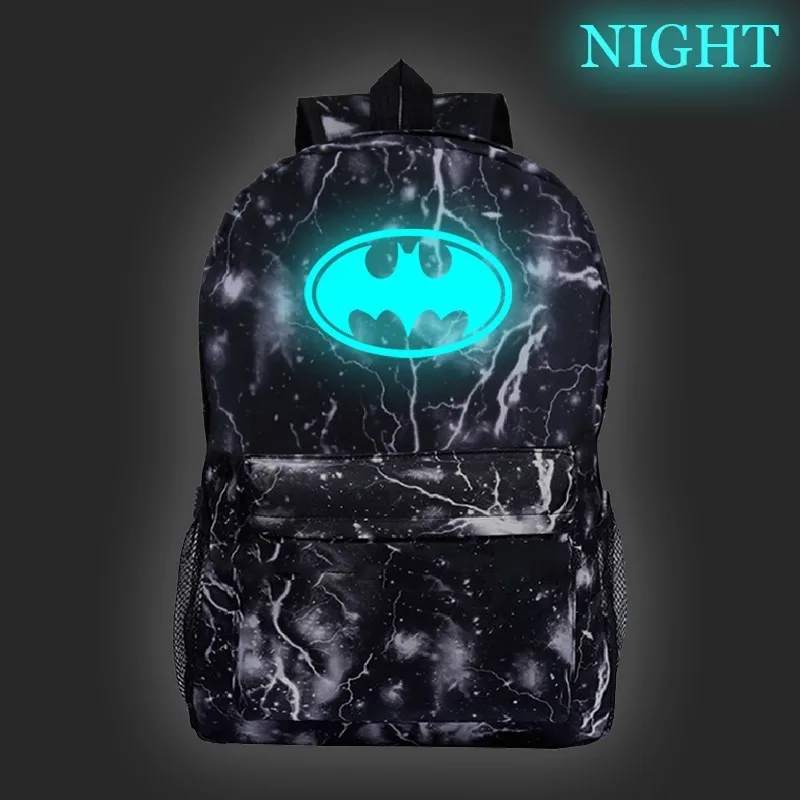 

Sac a Dos Batman Superhero Teenage Backpacks Fashion Luminous DC Comic Laptop Schoolbag Book Bag Canvas Travel Mochila Mujer