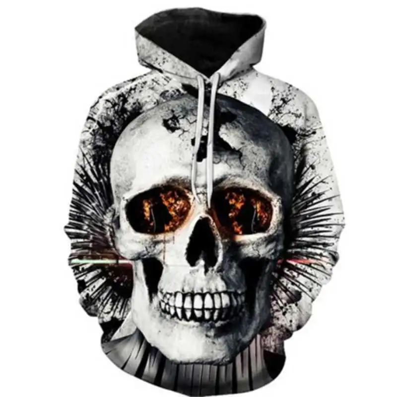 

New design skull print Men/Women Hoodies Funny 3D Sweatshirts Spring Autumn Pullover Hooded Tracksuits Fashion 2019 hot Hoodie