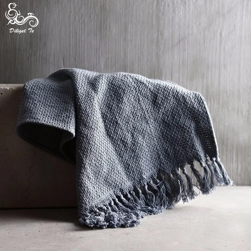 

Diliget.Te Household Gray Tassel Napkin On The Table Cotton Fringe Tea Towels Servilletas De Tela Kitchen Products Accessories