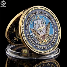 США военный отдел ВМС Великая Печать американское Золото вызов монета коллекция