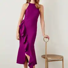 Trendyol Advanced маховик фиолетовое платье TPRAW19BB0144