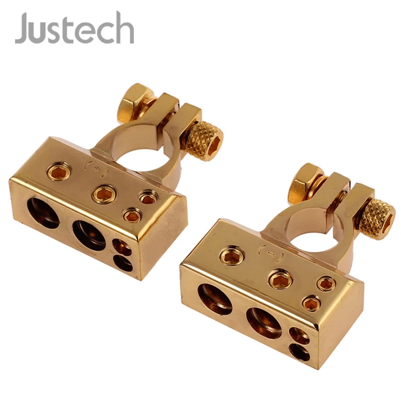Justech 4/8 Калибр AWG клеммы автомобильного аккумулятора прыжок разъем ж/крышка пара