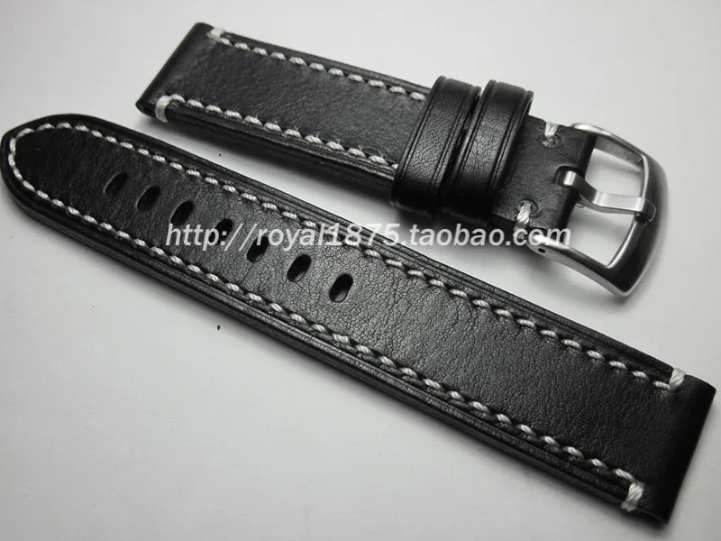 

18 19 20 21 22mm high quality Italy Genuine Leather Watch Strap Handmade Watch Band Black Watchband for Hamilton Mido Longines