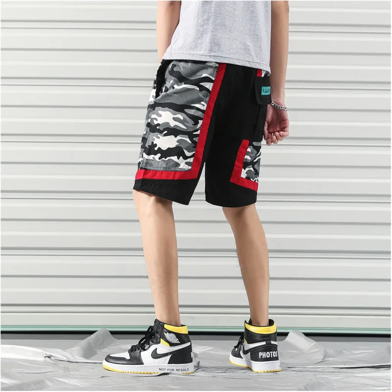 Весна и лето новая мужская Корейская версия пары повседневные свободные Harajuku камуфляжные шорты Best размер Лучшая уличная одежда