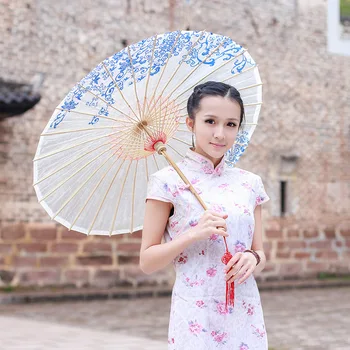 

Women sun Umbrella Bamboo Rain-proof Oiled Paper Car Umbrella Shade Rain Women Decoration Wood Parasol Paraguas Mujer New