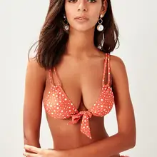 Топ-Бикини Trendyol в горошек спереди TBESS19HE0057