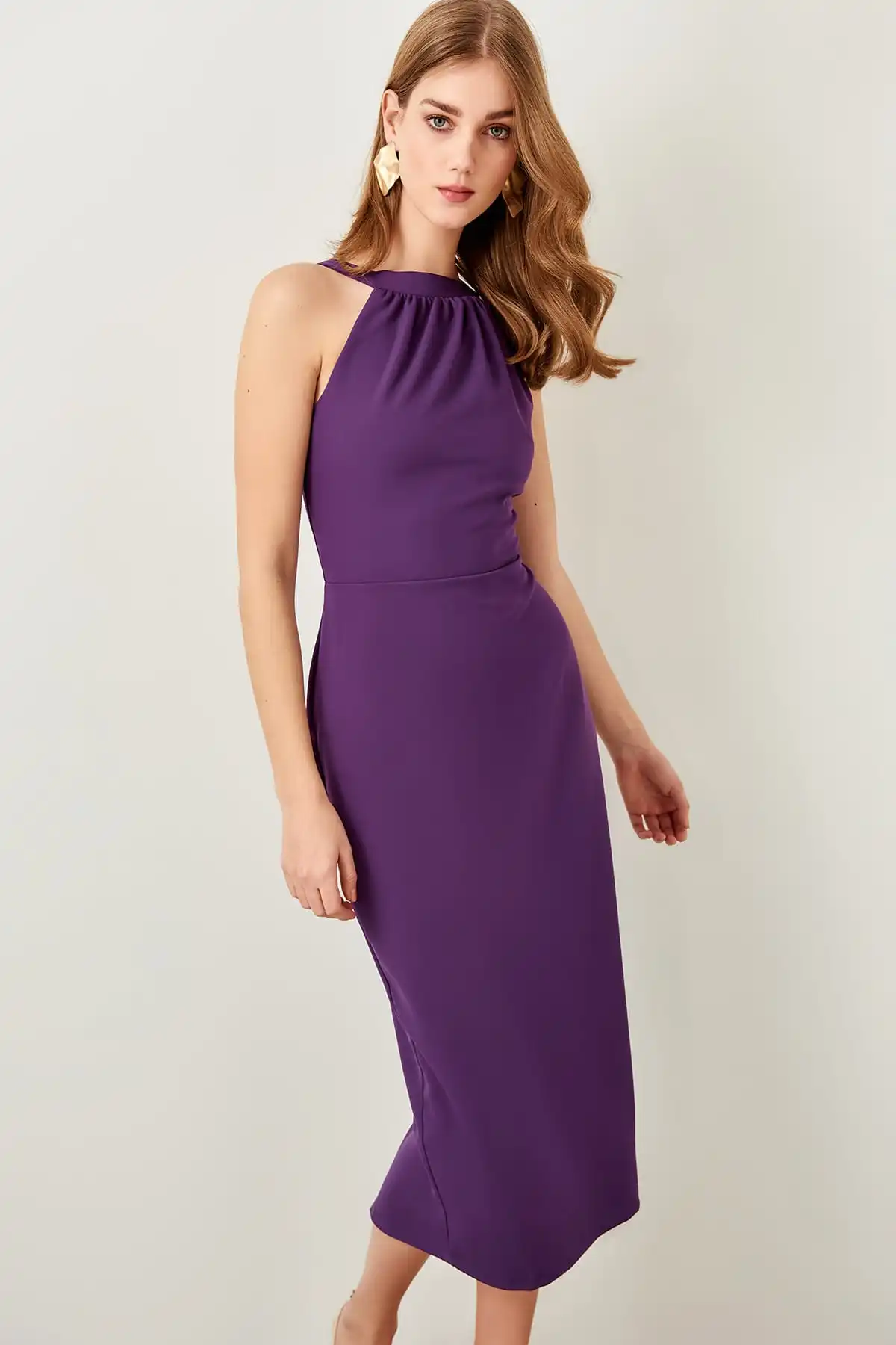 

Trendyol Purple Collar Detail Dress TPRSS19FZ0140