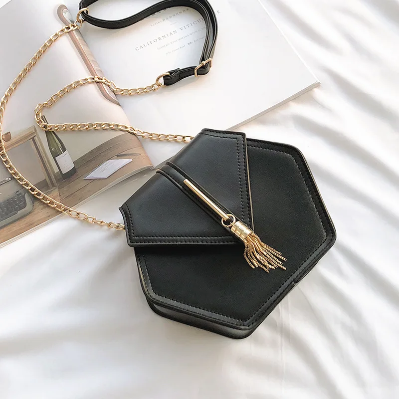 

Female Flap Crossbody Bags For Women 2019 High Quality PU Leather Luxury Brand Handbag Designer Ladies Chain Tassel Shoulder Bag