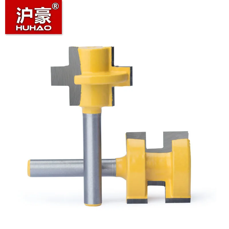 

HUHAO 1pc 1/2" Shank Router Bits Milling Cutter CNC Tool Trimming Machine Boring Tool Male And Female Hoe Head Square Tooth Bit