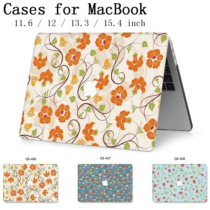 

For MacBook Air Pro Retina 11 12 13 15 For Apple New Laptop Case Hot Bag 13.3 15.4 Inch With Screen Protector Keyboard Cove tas