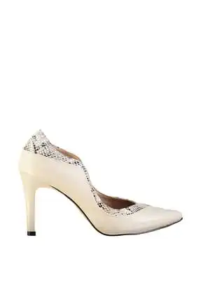 Women's High-Heeled Shoes Snake Beige Detailed TAKSS19GA0010 | Обувь