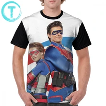 Футболка Henry Danger футболка с изображением капитана человека и ребенка футболка с рисунком большого человека пляжная забавная футболка из полиэстера с короткими рукавами и принтом