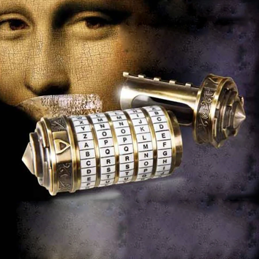 

Da Vinci Code Lock Toys Educational Puzzle Cryptex Locks Letter Password Escape Chamber Props Valentine's Day wedding Gift