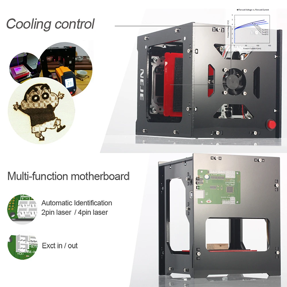 NEJE DK-8-FKZ 1000mW Mini USB Laser Engraving Machine  DIY Automatic CNC Wood Router Laser Cutter Printer Engraver Cutting Machi