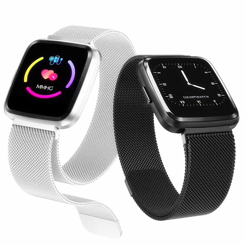 Heart Rate Fitness Watch Digital Fashion Smart Watch Women Men Steel Mesh Strap Pedometer Sports Running Wrist Watch Electroni