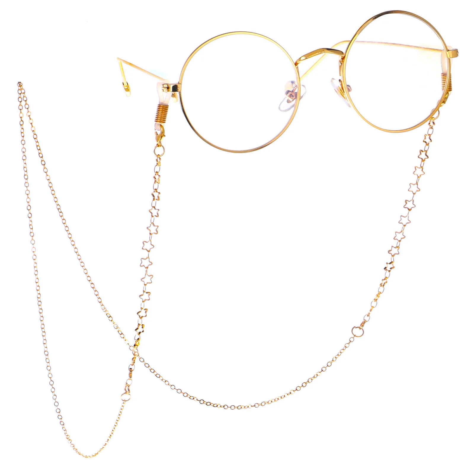 

2019 Fashion Womens Penadant Eyeglass Chains Hollow Star Sunglasses Reading Glasses Chain Eyewears Cord Holder Neck Strap Rope