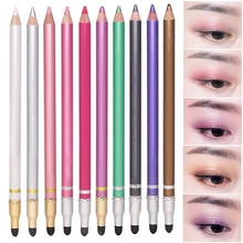 3D двуглавый водонепроницаемый пигмент-карандаш, долговечная Ручка для глаз, белая цветная подводка для глаз, косметические инструменты для макияжа