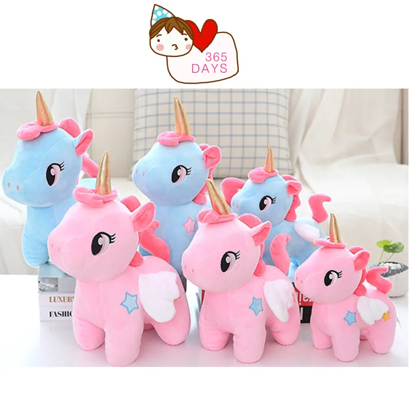 Kawaii Soft Unicorn Plush Toy Baby Kids Appease Sleeping Pillow Doll Animal Stuffed Plush Toy Birthday Gifts for Girls Children