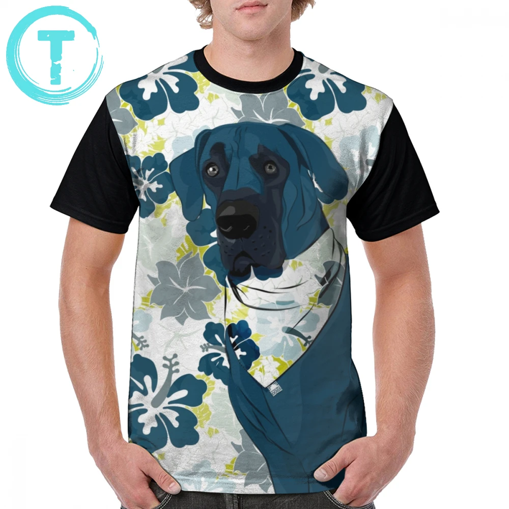 

Great Dane T Shirt Blue GD T-Shirt Printed Fun Graphic Tee Shirt 6xl Casual 100 Polyester Man Short Sleeves Tshirt