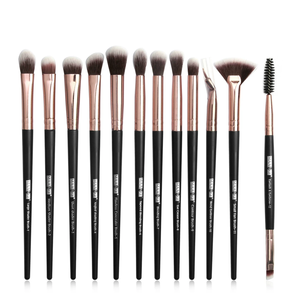 

Popular Practical New 12 Makeup Brushes Beauty Tools Cosmetic Beauty Tool Kit Eye Shadow Foundation Blush Brush