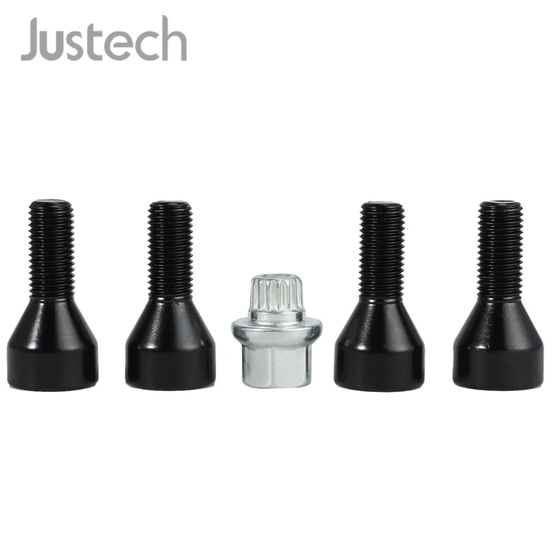 Justech 4 + 1 комплект болты колеса 36136786419 36131180882 36136764057 для BMW E46 E87 E90 E60 блокировка
