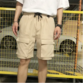 

2019 Spring And Summer New Korean Version Of Harajuku Men's Casual Loose Cotton Trend European And American Style Shorts