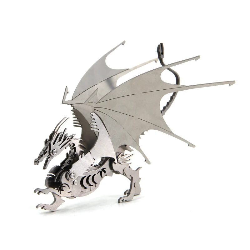 Fly Dragon 3D Сталь металла подвижность суставов Миниатюрная модель Наборы Puzzle игрушки дети мальчик с хобби здания